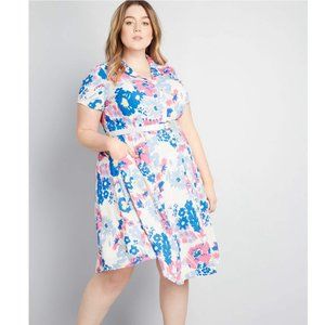 Modcloth Exciting Find Shirt Dress 4x